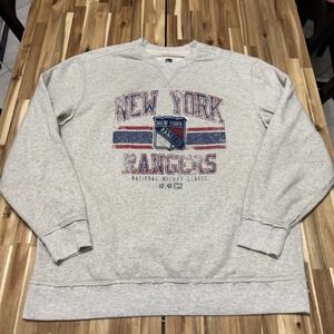 New York Rangers Sweatshirt Mens 4XL Gray CCM Crewneck NHL Hockey Pullover